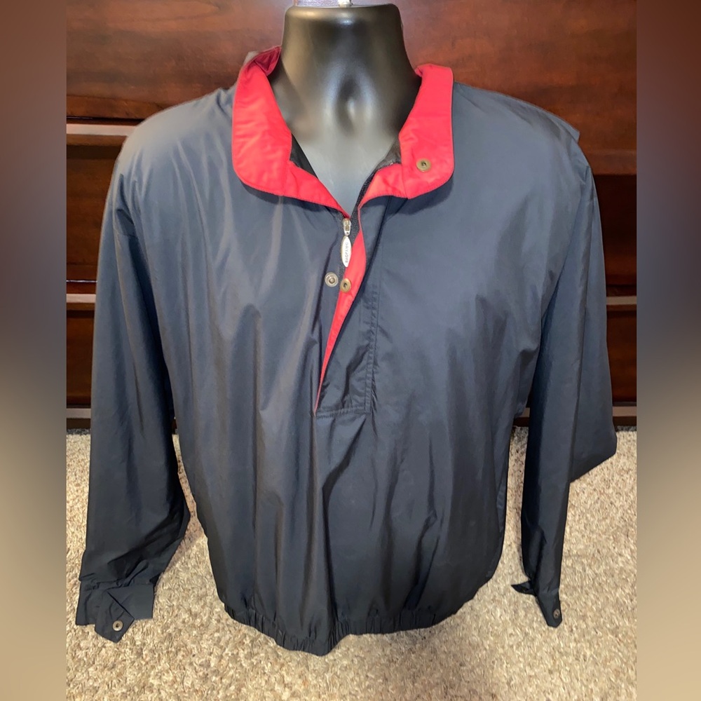 FootJoy FJ Dryjoys Jacket Mens L Black Golf Windbreaker‎ Long Sleeve 1/4  Zip